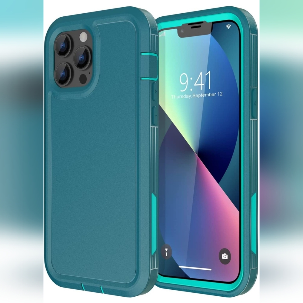 IPhone 13 Pro Max Case, drop/shock/dust proof, Turquoise